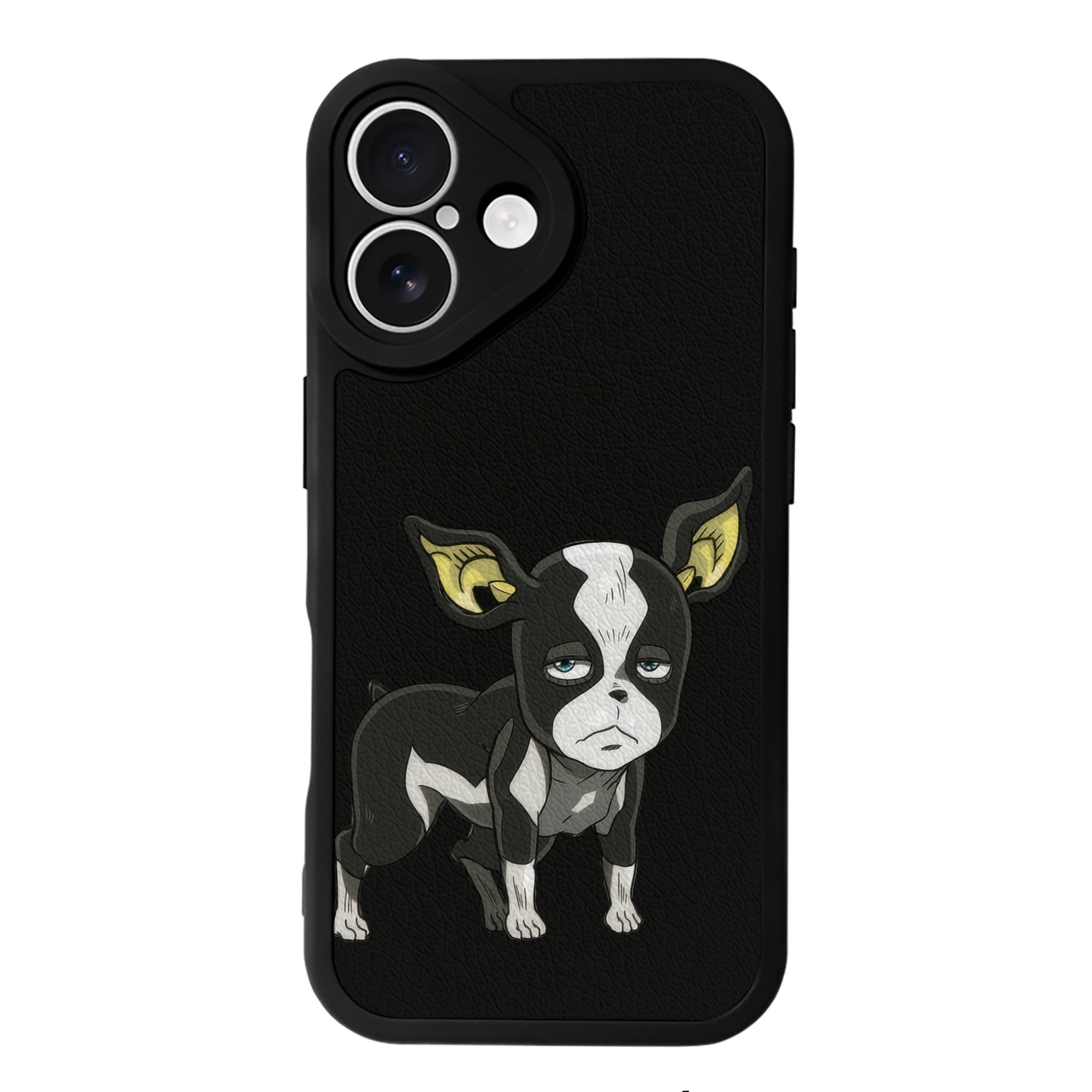 （画像用） ジョジョの奇妙な冒険 イギー JoJo's Bizarre Adventure Iggy 【iPhone 16シリーズ対応】シリコンスマホケース（レザー調） 材質：シリコン